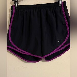 Nike Women's Black and Purple Running Shorts S